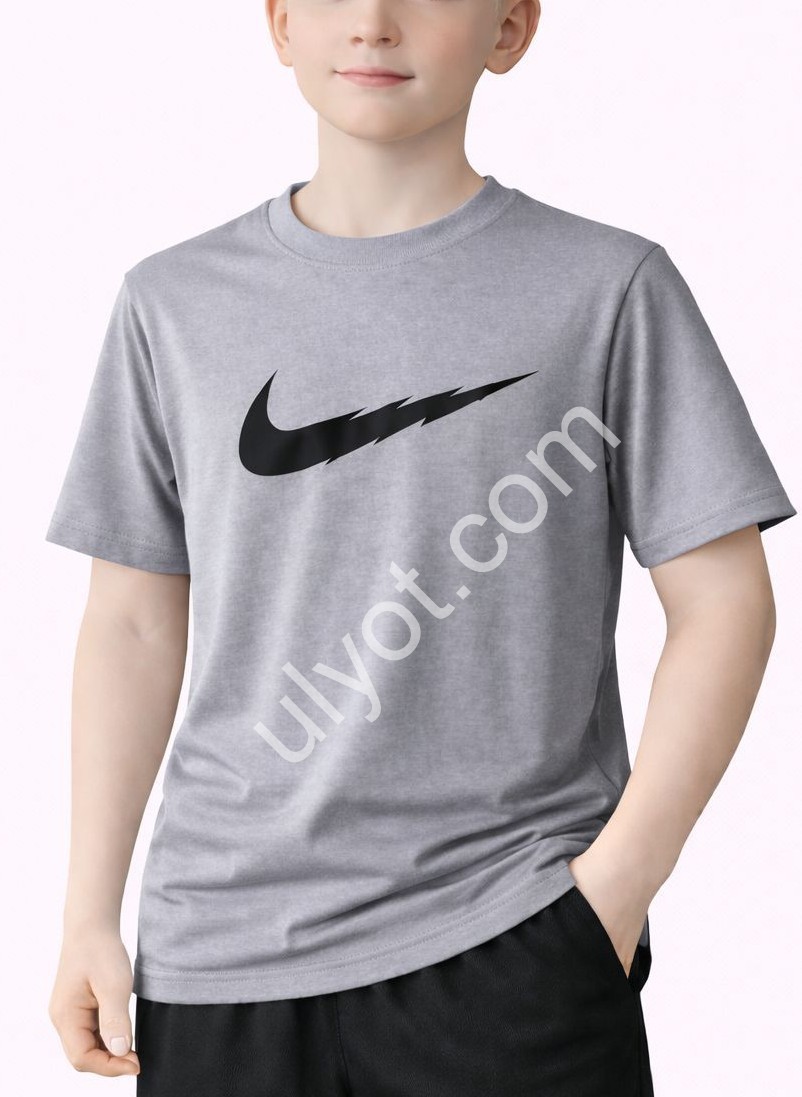 ФУТБОЛКА N02 (7-12 ЛЕТ) СЕРЫЙ 