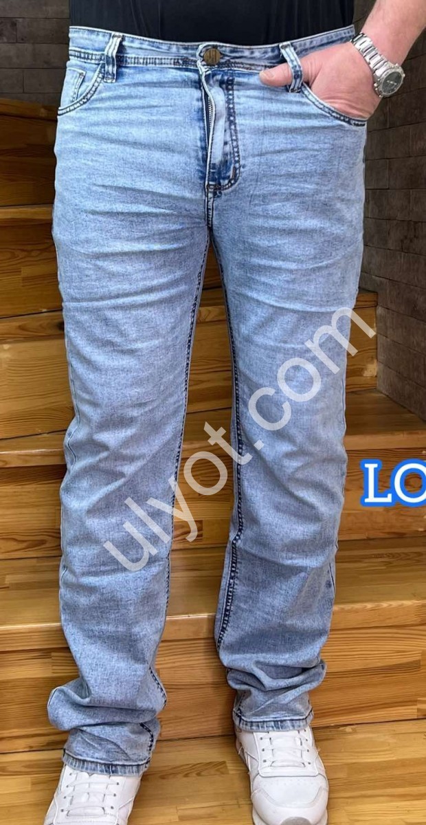 ДЖИНСИ LONGFEI (32-40) БЛАКИТНИЙ 808B