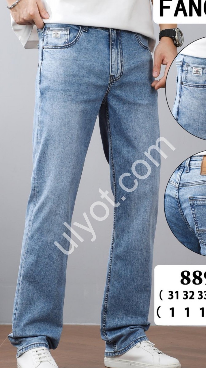 ДЖИНСЫ FANGSIDA (31-38) ГОЛУБОЙ 8891