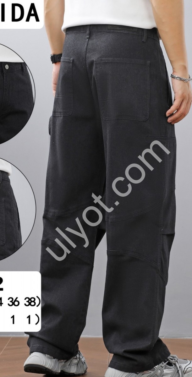 ДЖИНСЫ FANGSIDA (30-38) ГРАФИТ 2002