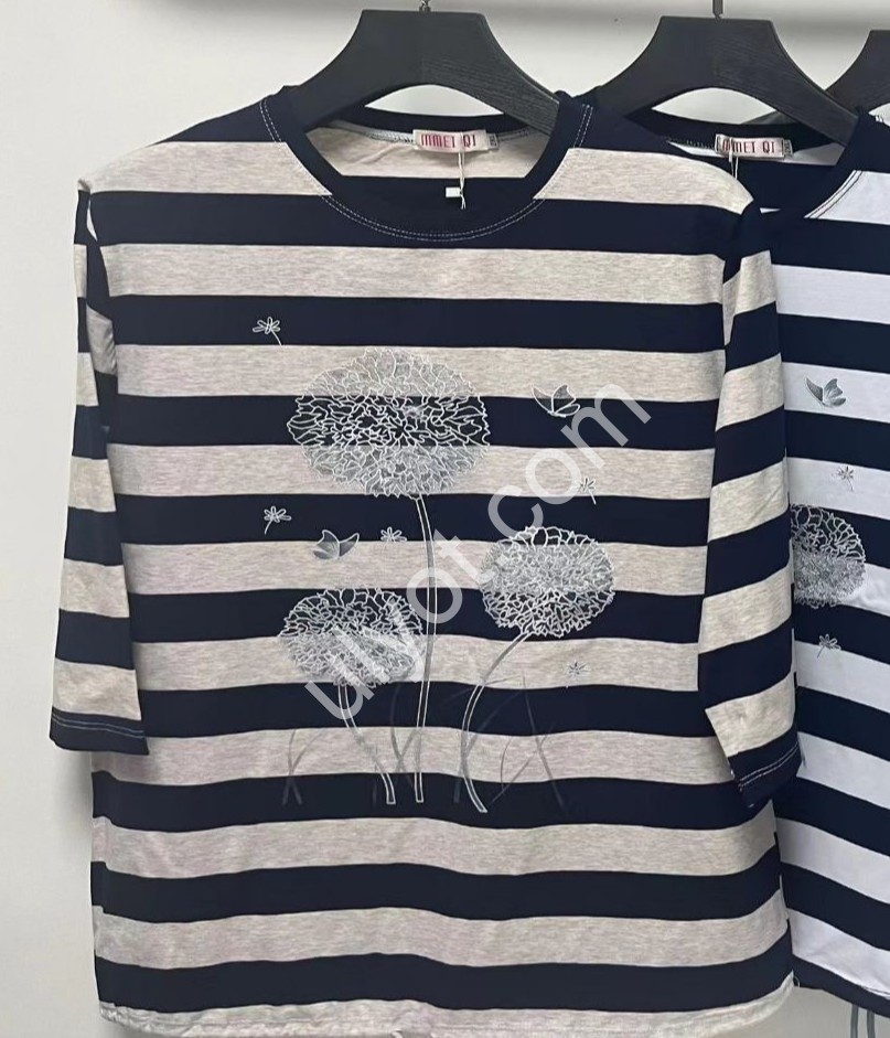 ФУТБОЛКА (2XL-5XL) БІЛИЙ+ФІСТАШКА 7705