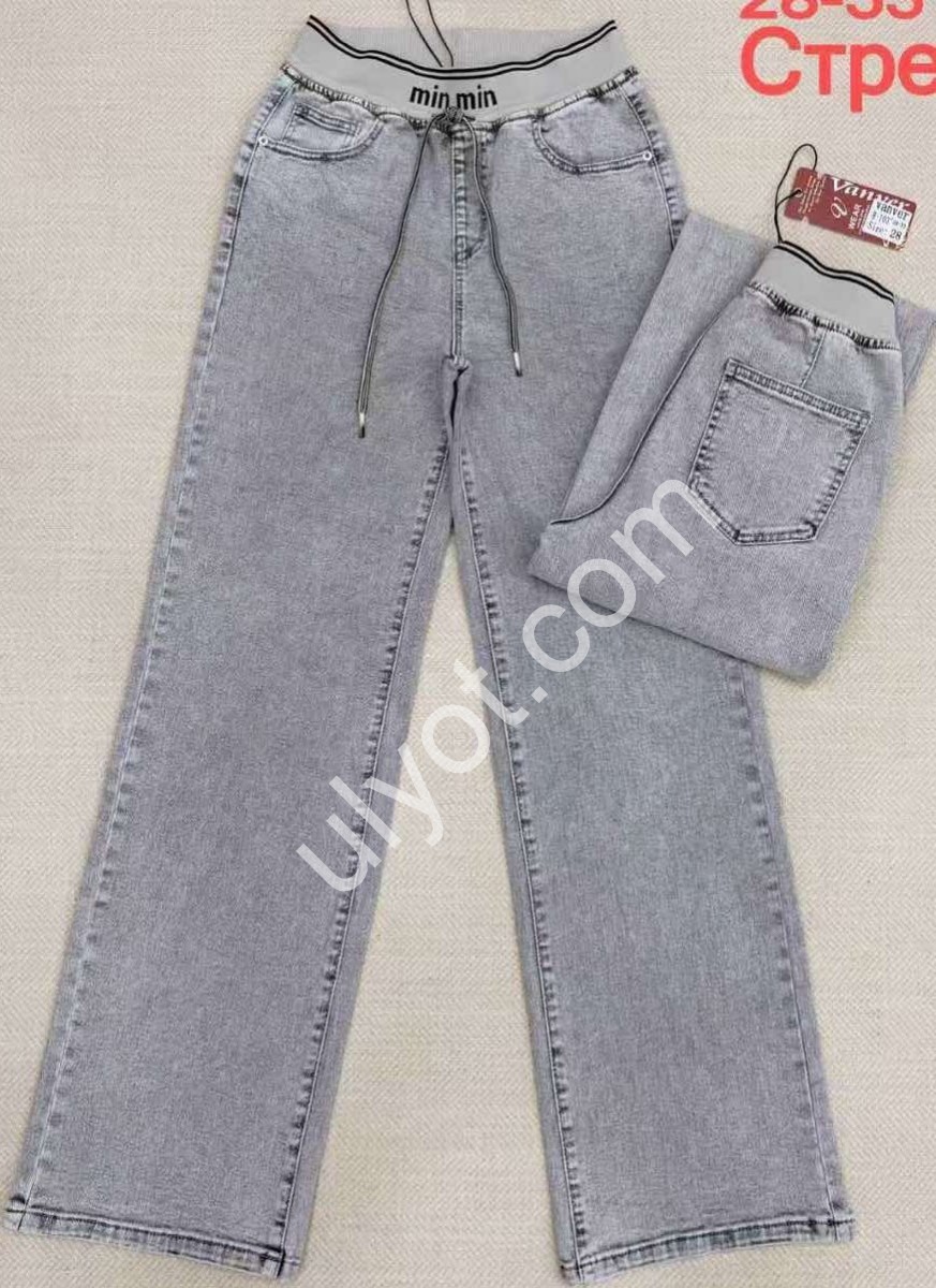 ДЖИНСЫ VANVER (28-33) СЕРЫЙ B103