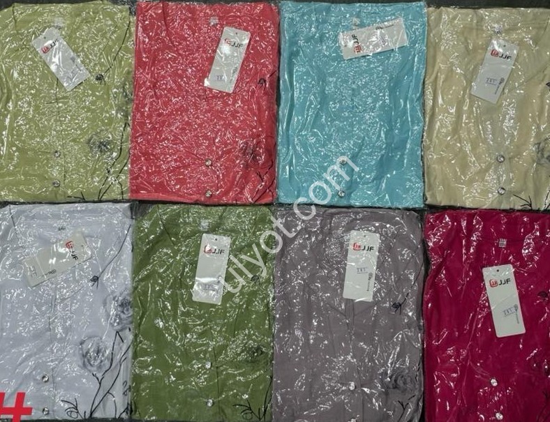 Фото 2 КОФТА JJF (XL-4XL) ЦВЕТЫ БЕЖ 281