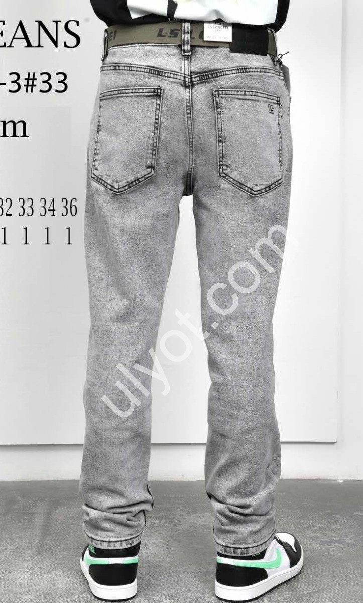 Фото 1 ДЖИНСЫ LS JEANS (28-36) СЕРЫЙ 963-3