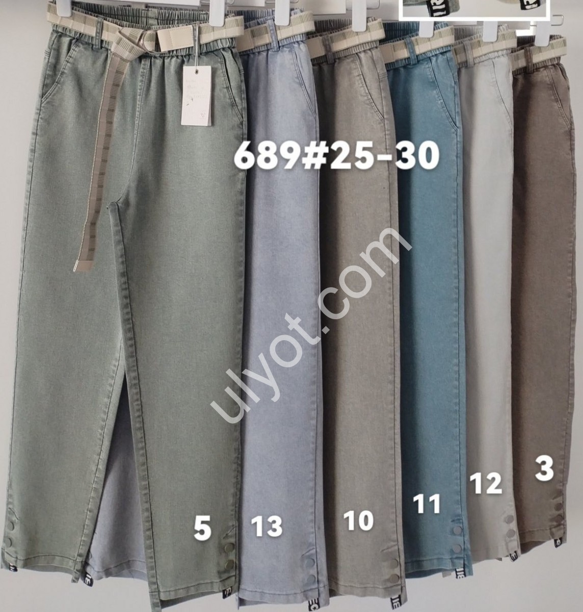 ДЖИНСЫ (25-30) ХАКИ 689-5