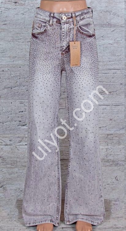 ДЖИНСЫ SASHA (26-31) СТРАЗЫ МОККО 5001