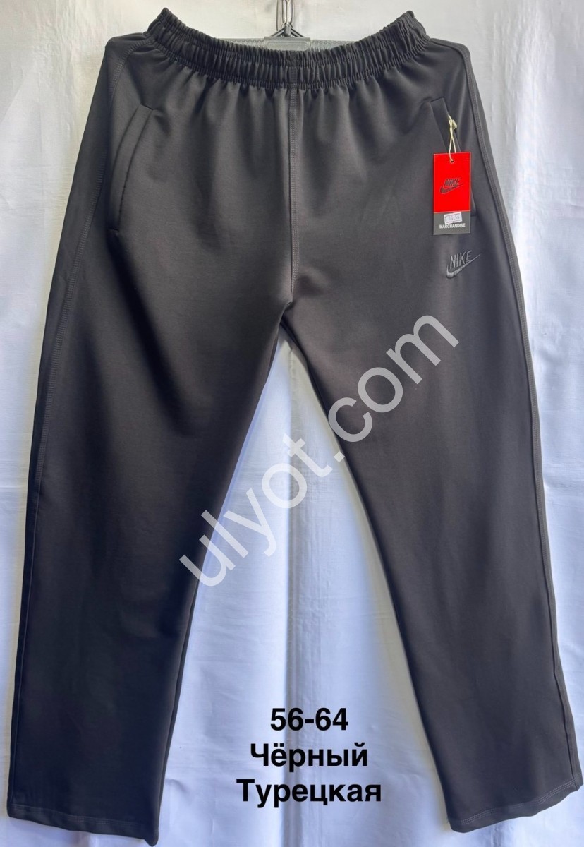 СПОРТ.ШТАНЫ N02 (56-64) ПРЯМОЙ ЧЕРНЫЙ 