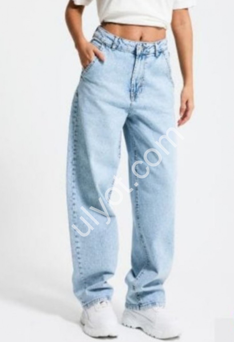 ДЖИНСЫ IT'S BASIC (32-36) ГОЛУБОЙ 3478/4s6/3