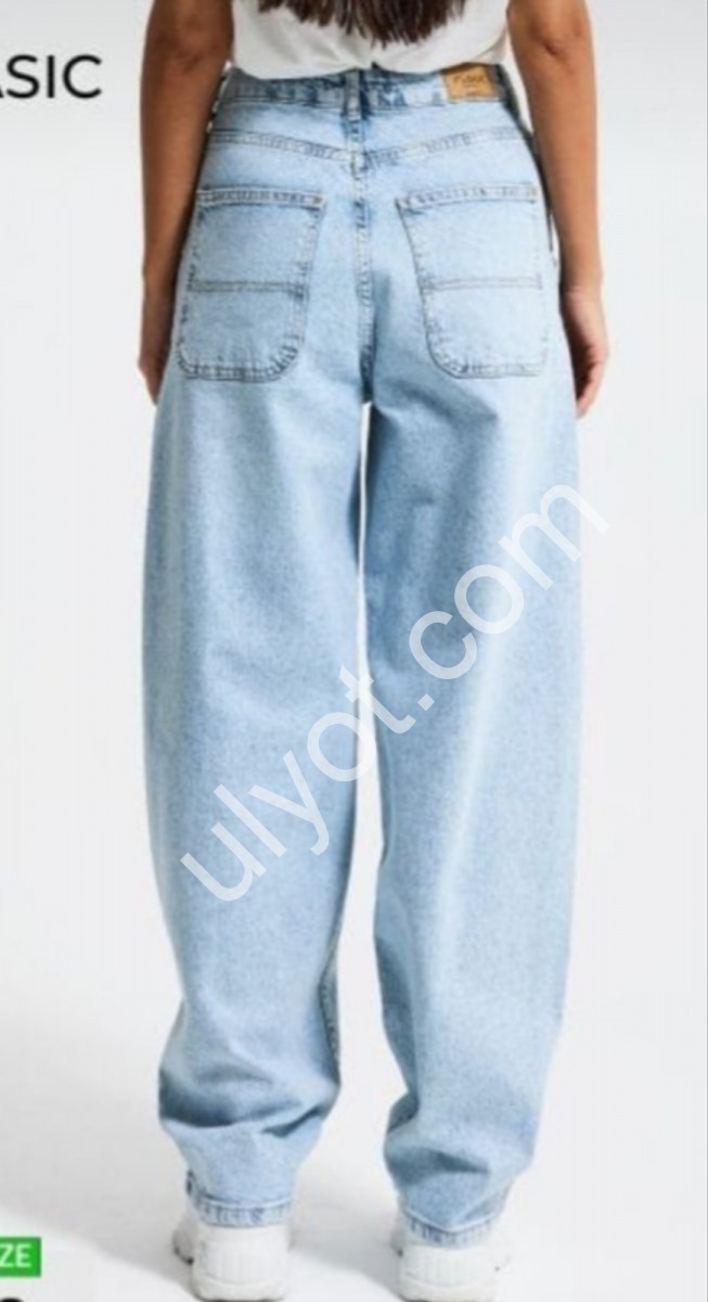 ДЖИНСЫ IT'S BASIC (32-36) ГОЛУБОЙ 3478/4s6/3