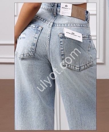 ДЖИНСЫ M.SARA (XS-XL) ГОЛУБОЙ 1739-H