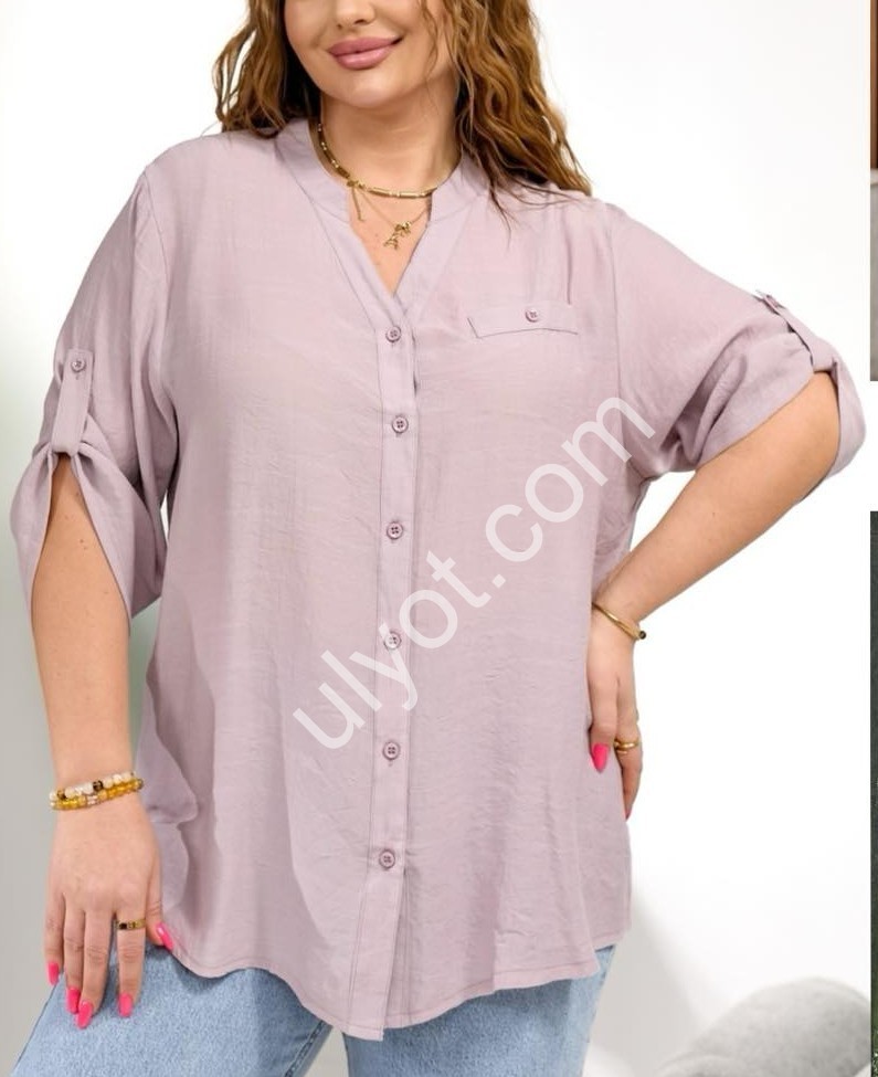 БЛУЗКА JJF (3XL-6XL) БІЛИЙ 2212