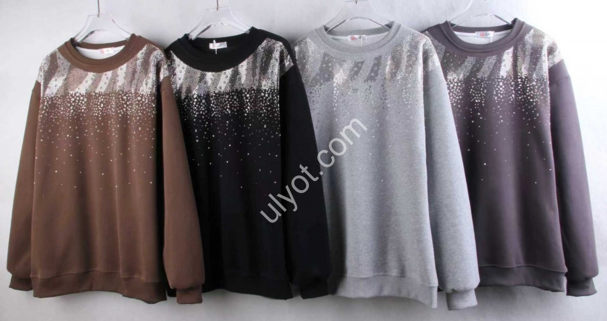 СВИТШОТ JJF (OVERSIZE 48-52) КАМНИ МИКС 2607