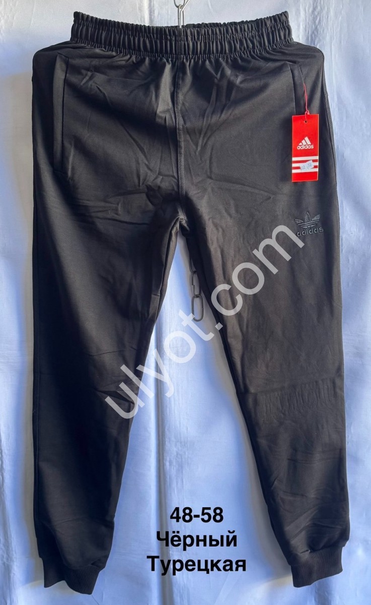 СПОРТ.ШТАНЫ A01 (48-58) МАНЖЕТ ЧЕРНЫЙ 