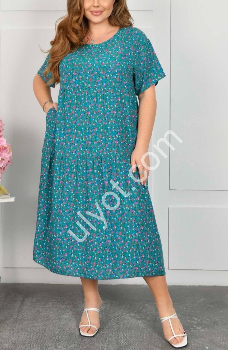 СУКНЯ (2XL-4XL) Смарагдовий A12-2