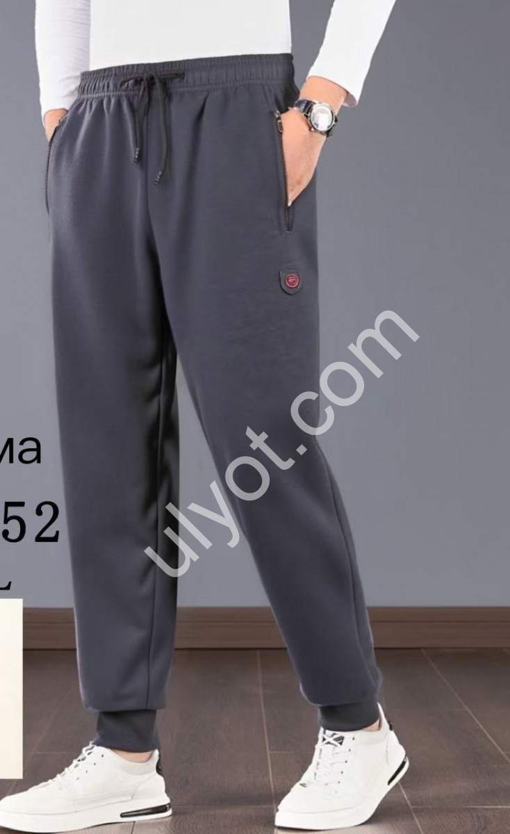 ШТАНИ (М-3XL) МАНЖЕТ Т.СИНІЙ 2652