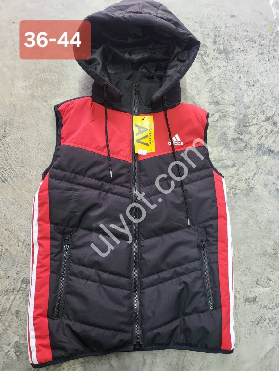 ЖИЛЕТКА A01 (36-44) ЧЕРНЫЙ+КРАСНЫЙ 