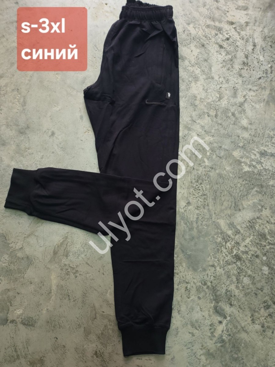 СПОРТ.ШТАНЫ N02 (48-58) МАНЖЕТ Т.СИНИЙ 