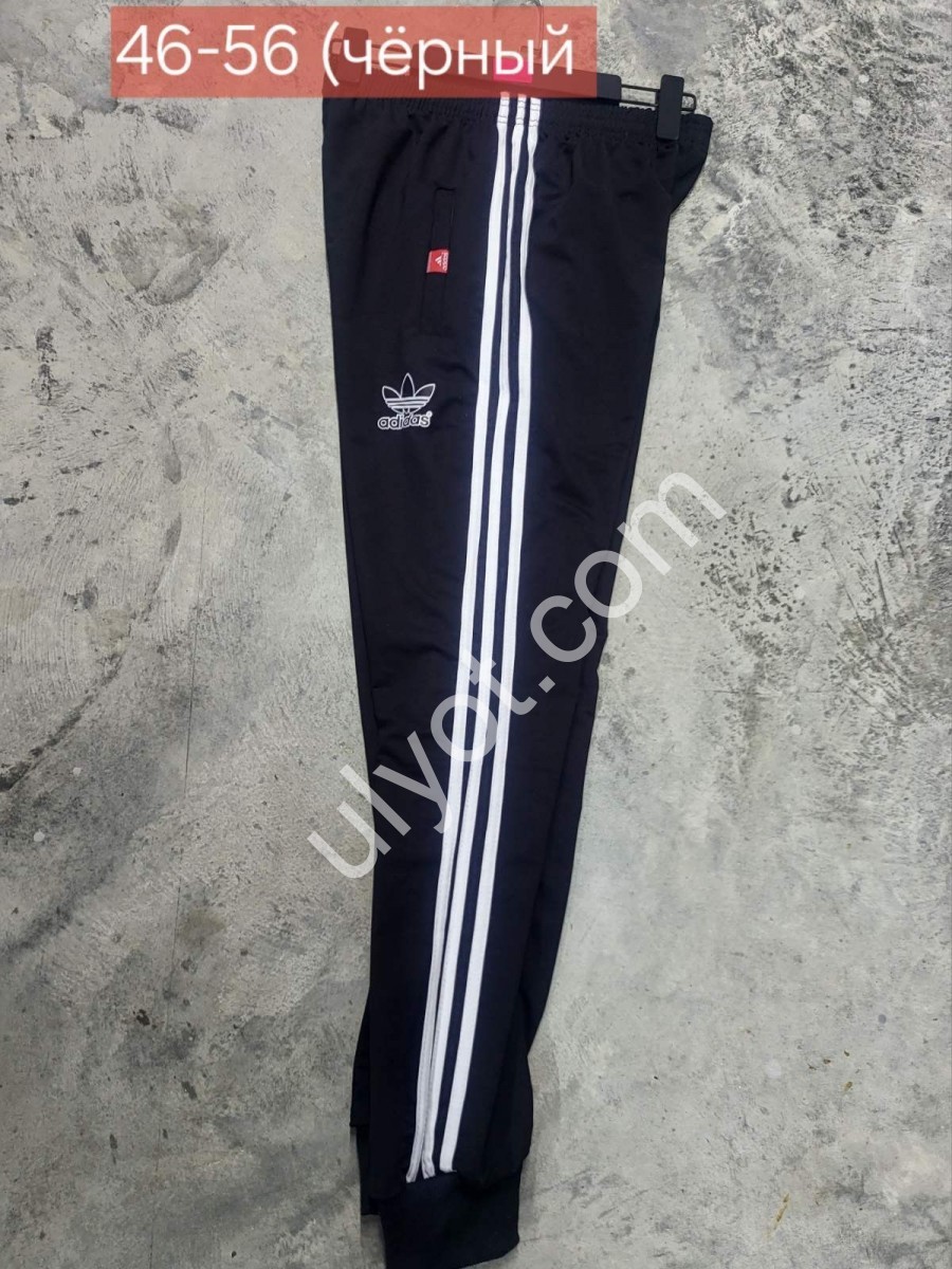 СПОРТ.ШТАНЫ A01 (46-52) МАНЖЕТ ЧЕРНЫЙ 