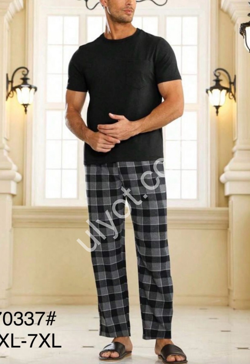 ПИЖАМА (3XL-7XL) ЧЕРНЫЙ 70337