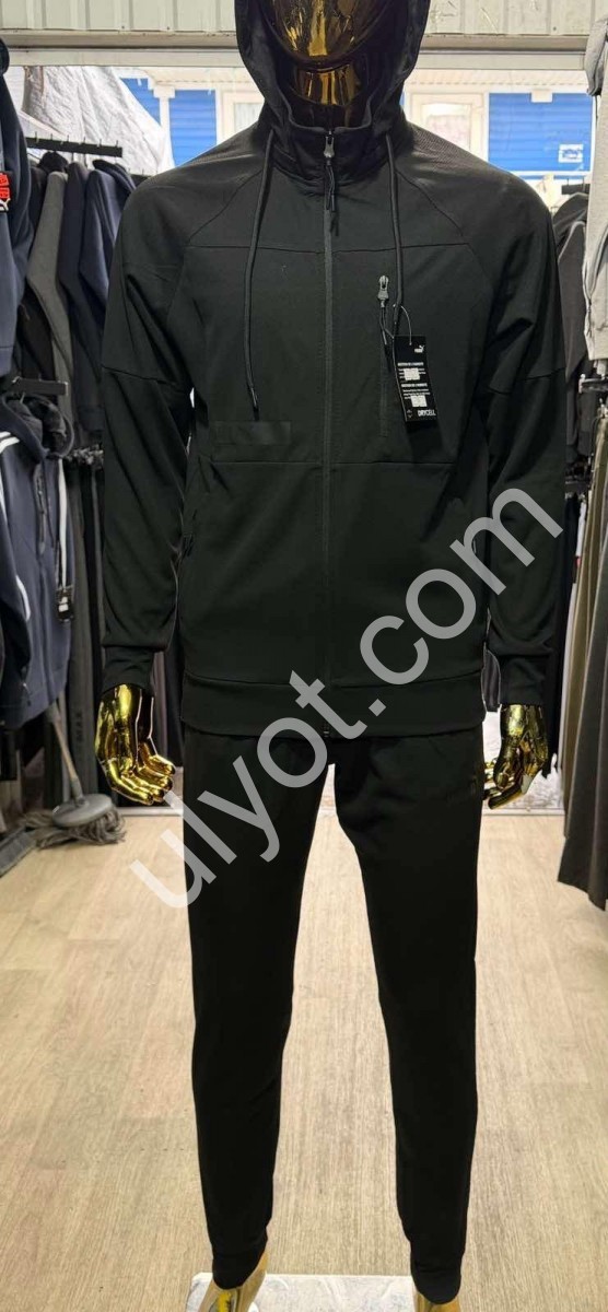 СПОРТ.КОСТЮМ P15 (46-54) МАНЖЕТ ЧЕРНЫЙ 309/1-112/1