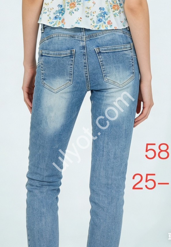 ДЖИНСЫ DENIM NEW (25-30) ГОЛУБОЙ 583