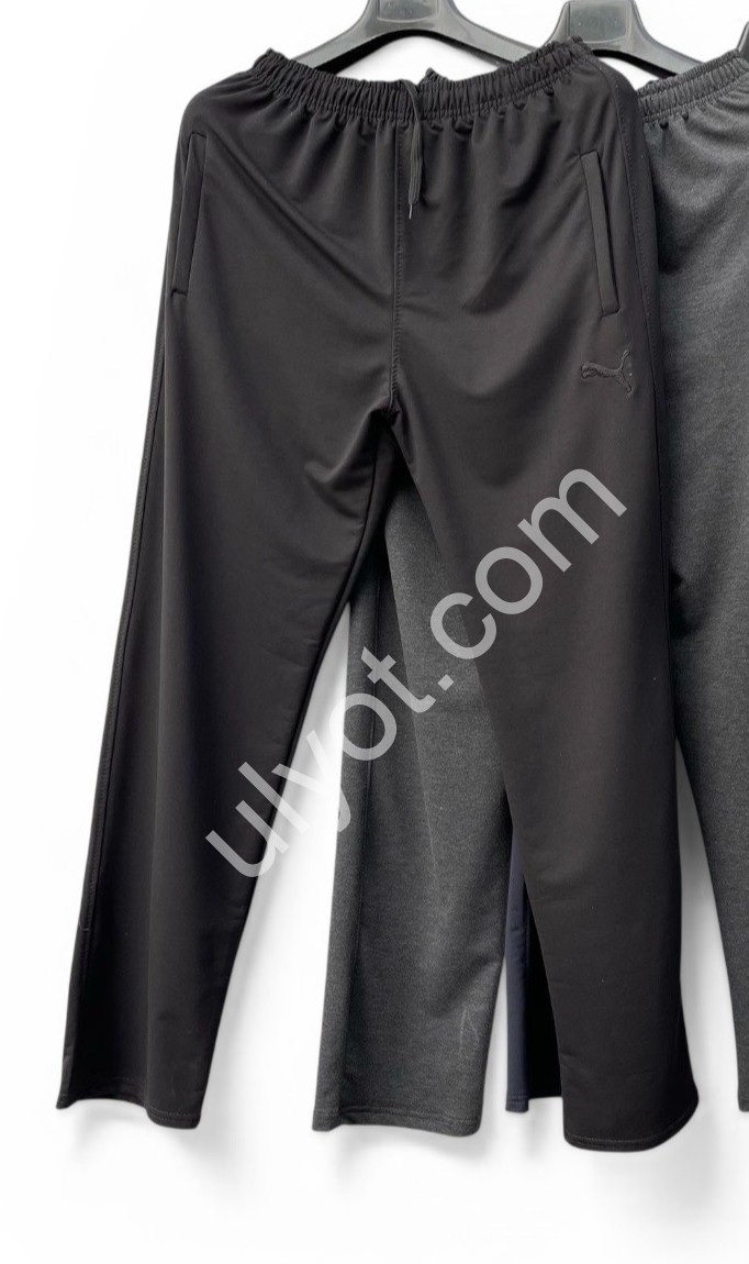 СПОРТ.ШТАНЫ P15 (46-54) ПРЯМОЙ СЕРЫЙ МЕЛАНЖ 