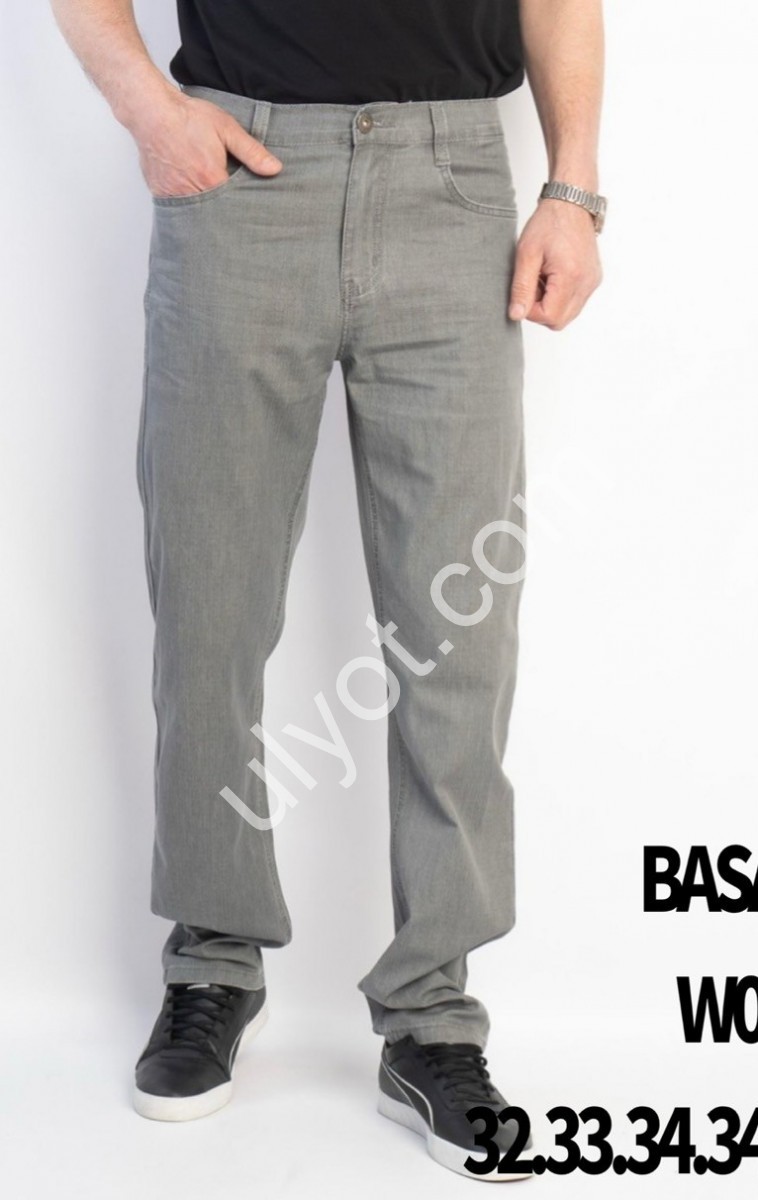 ДЖИНСИ BASANJIU (32-40) СІРИЙ 024-9