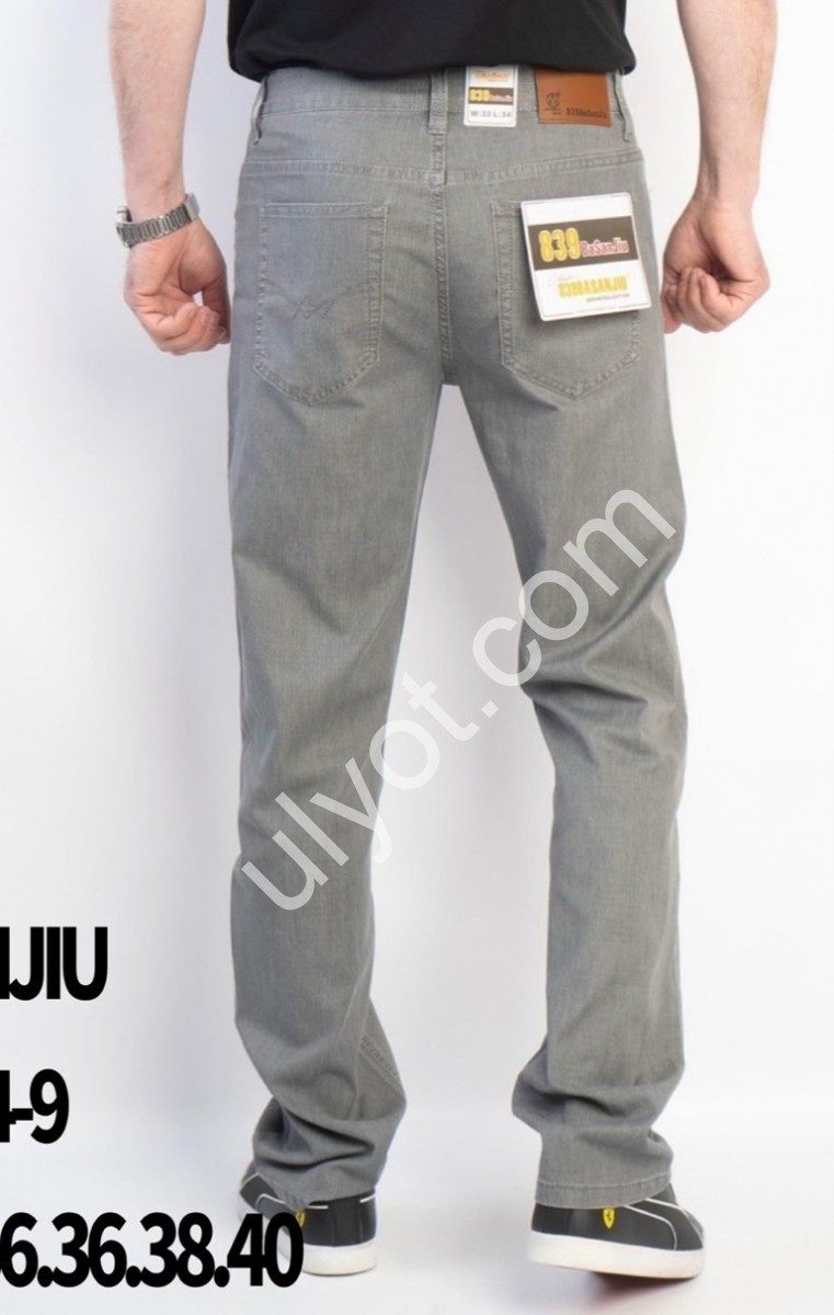 ДЖИНСИ BASANJIU (32-40) СІРИЙ 024-9