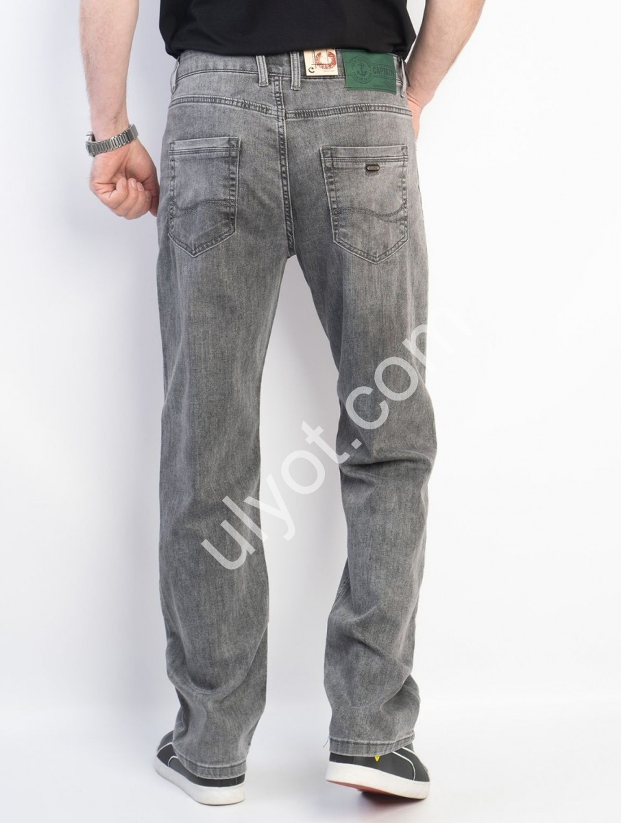 ДЖИНСЫ CAPTAIN (32-38) СЕРЫЙ 19178