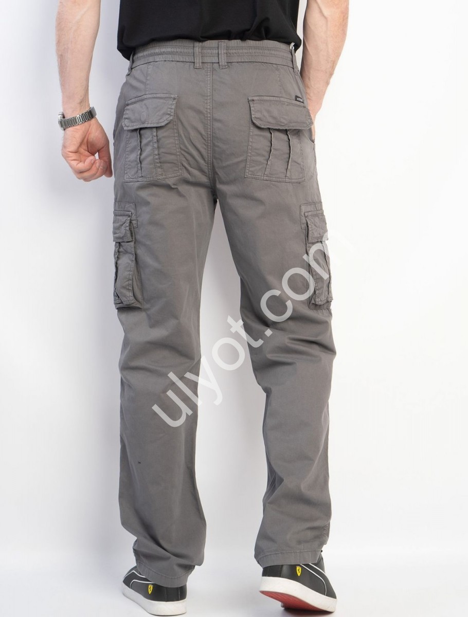 ДЖЕГИНСЫ AKPZEN (32-40) КАРГО СЕРЫЙ 8096-19