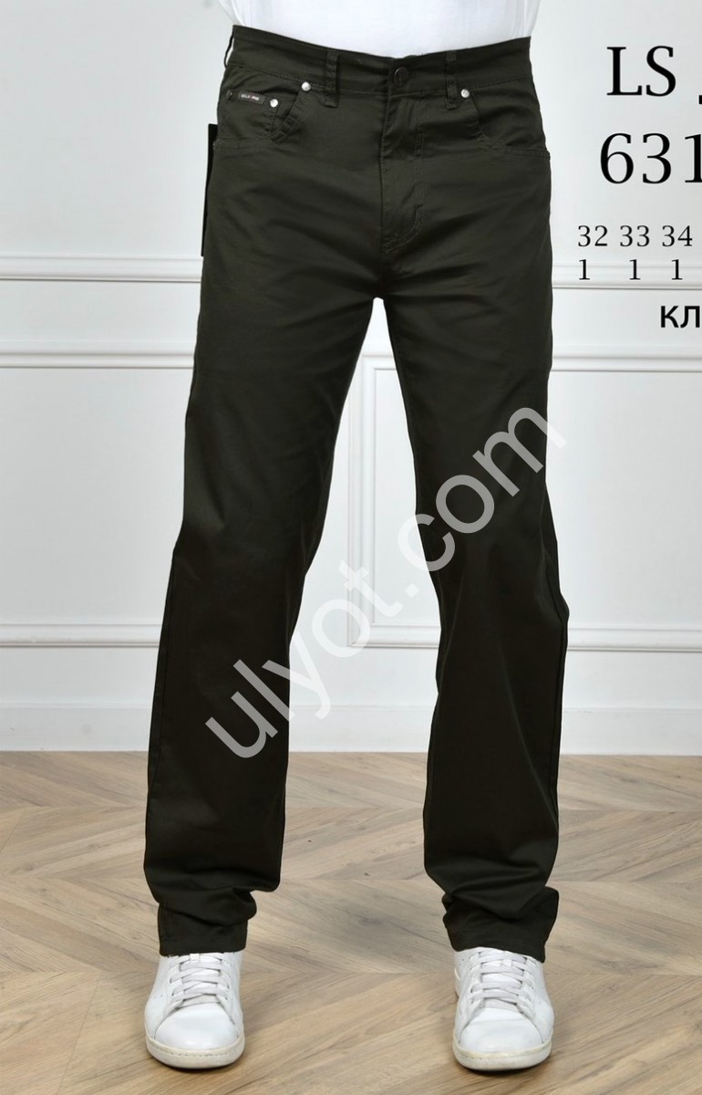 БРЮКИ LS JEANS (32-40) ЧЕРНЫЙ 6311B