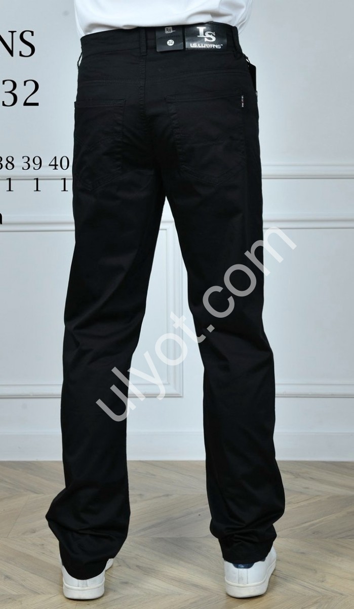Фото 1 БРЮКИ LS JEANS (34-44) ЧЕРНЫЙ 6321D