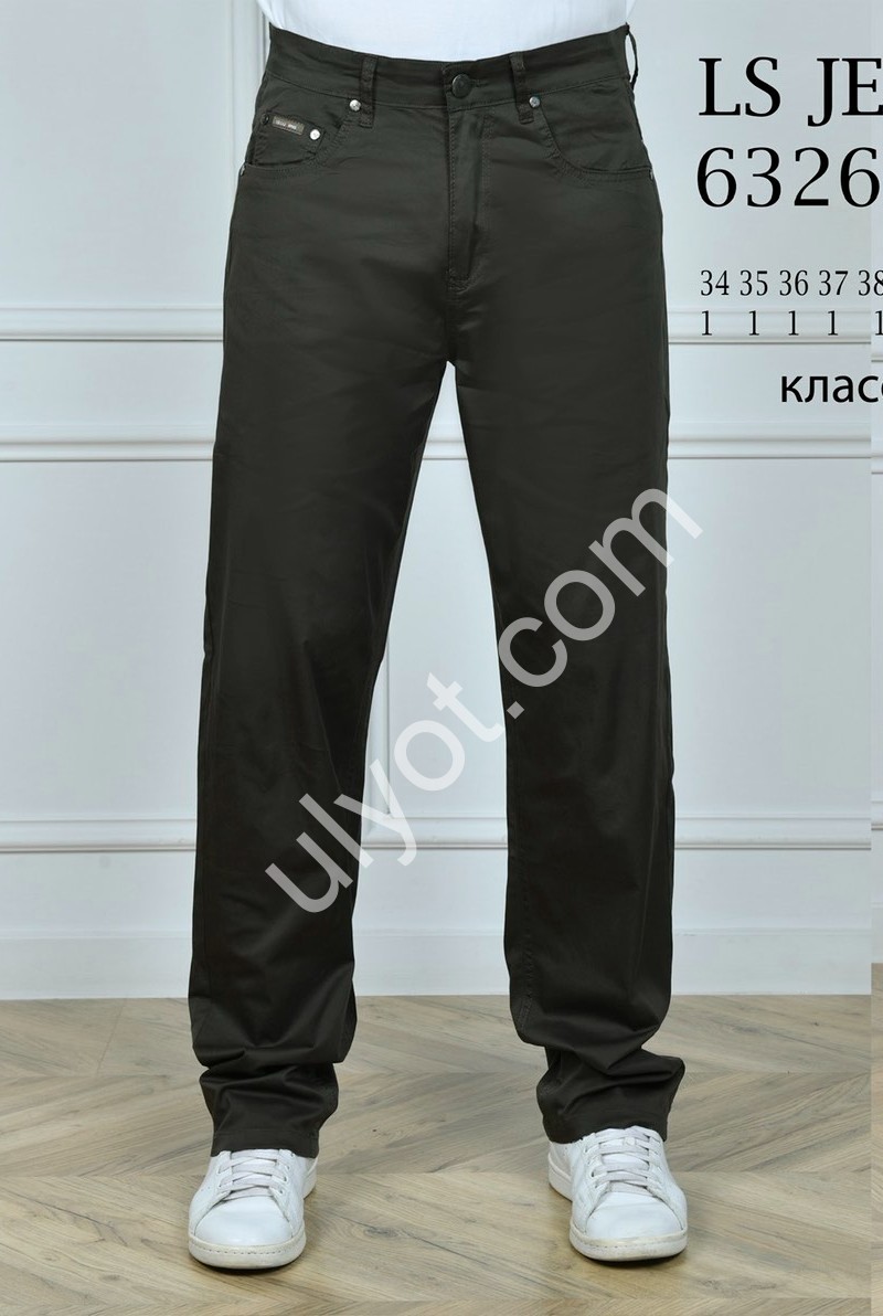 БРЮКИ LS JEANS (32-40) ЧЕРНЫЙ 6326B