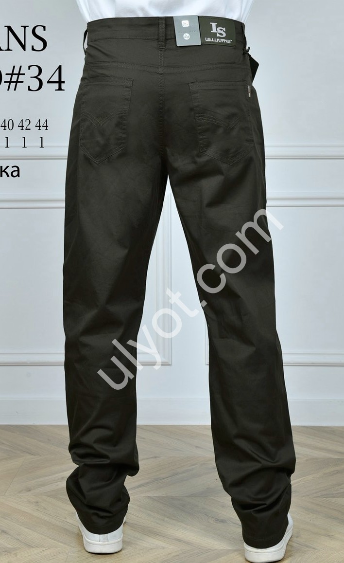 БРЮКИ LS JEANS (32-40) ЧЕРНЫЙ 6326B