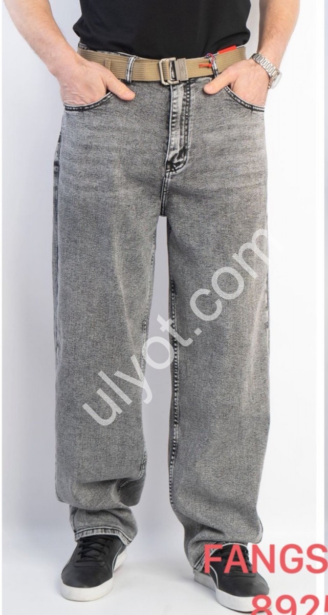 ДЖИНСЫ FANGSIDA (29-34) СЕРЫЙ 8925