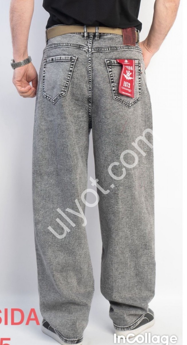 ДЖИНСЫ FANGSIDA (29-34) СЕРЫЙ 8925