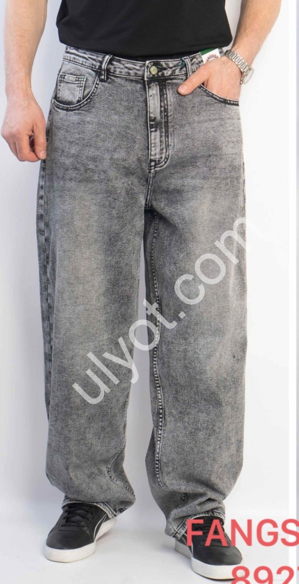 ДЖИНСЫ FANGSIDA (27-34) СЕРЫЙ 8937