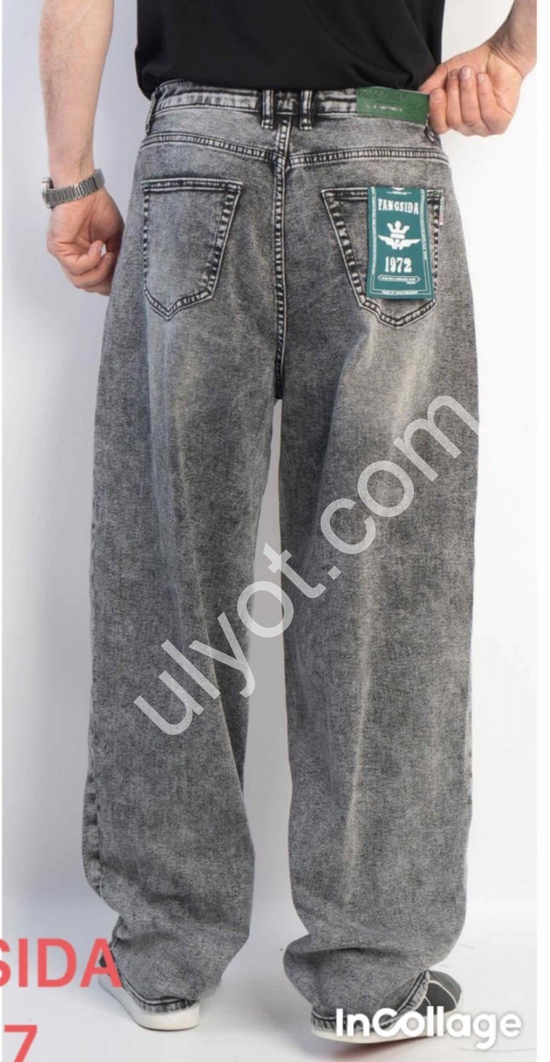 ДЖИНСЫ FANGSIDA (27-34) СЕРЫЙ 8937