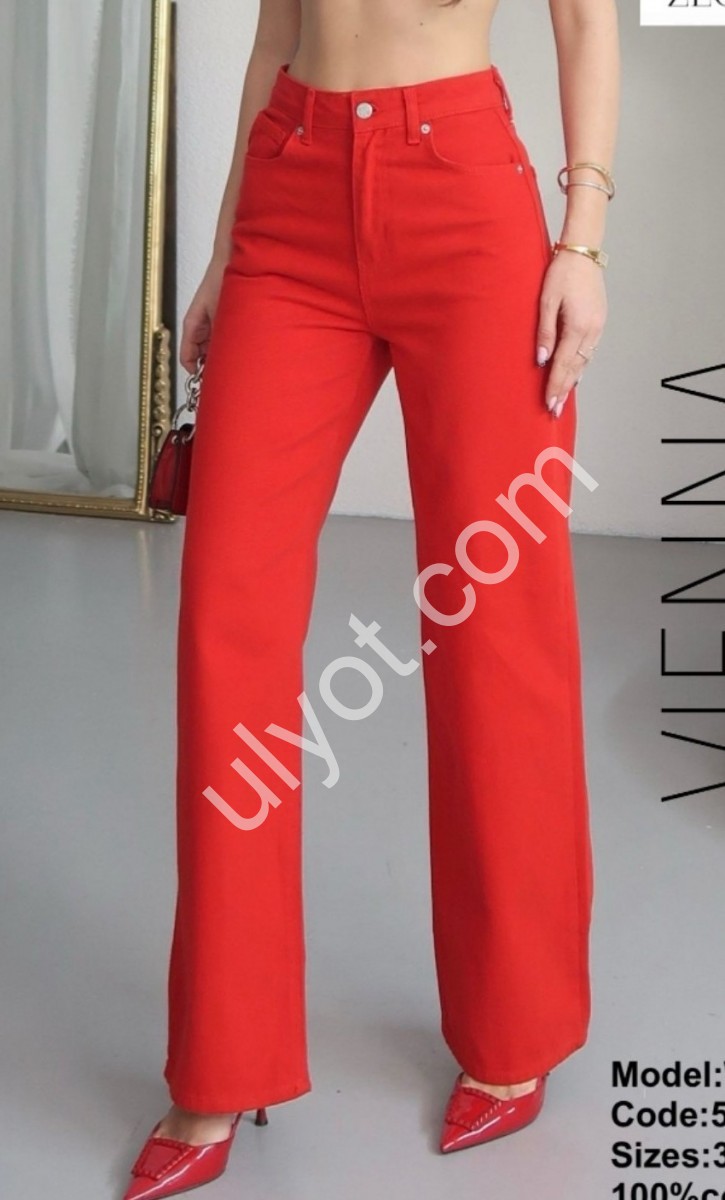ДЖИНСИ ZEO BASIC (34-42) ЧЕРВОНИЙ 5403