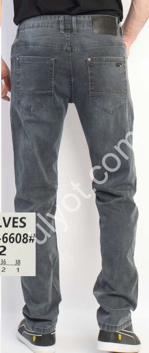 ДЖИНСЫ ATWOLVES (32-38) СЕРЫЙ 6608