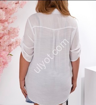 БЛУЗКА JJF (3XL-6XL) ФІСТАШКА 1108