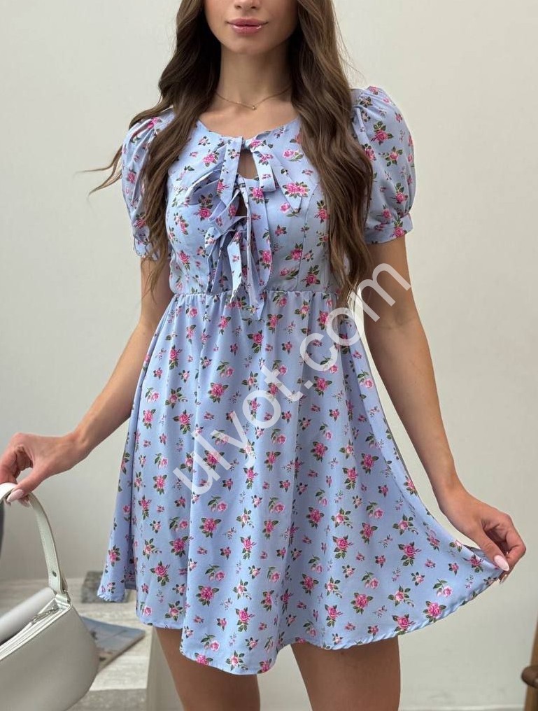 ПЛАТЬЕ (42-48) ГОЛУБОЙ 1601