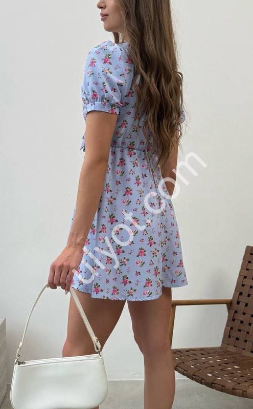 ПЛАТЬЕ (42-48) ГОЛУБОЙ 1601