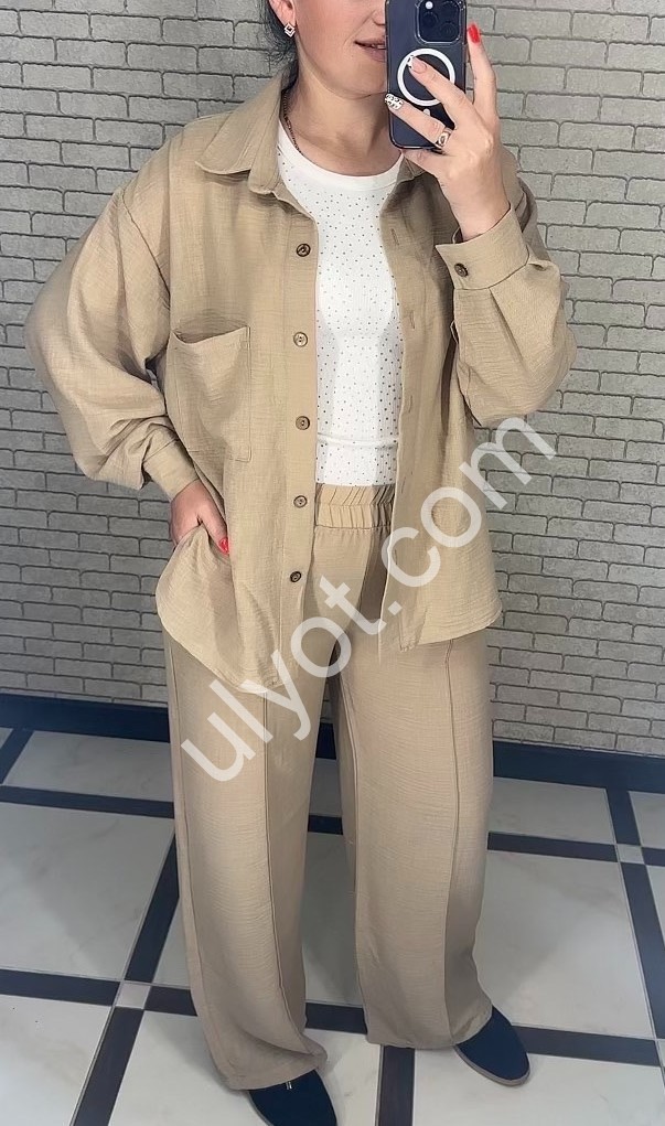 КОСТЮМ (42-52) БІЖ 034