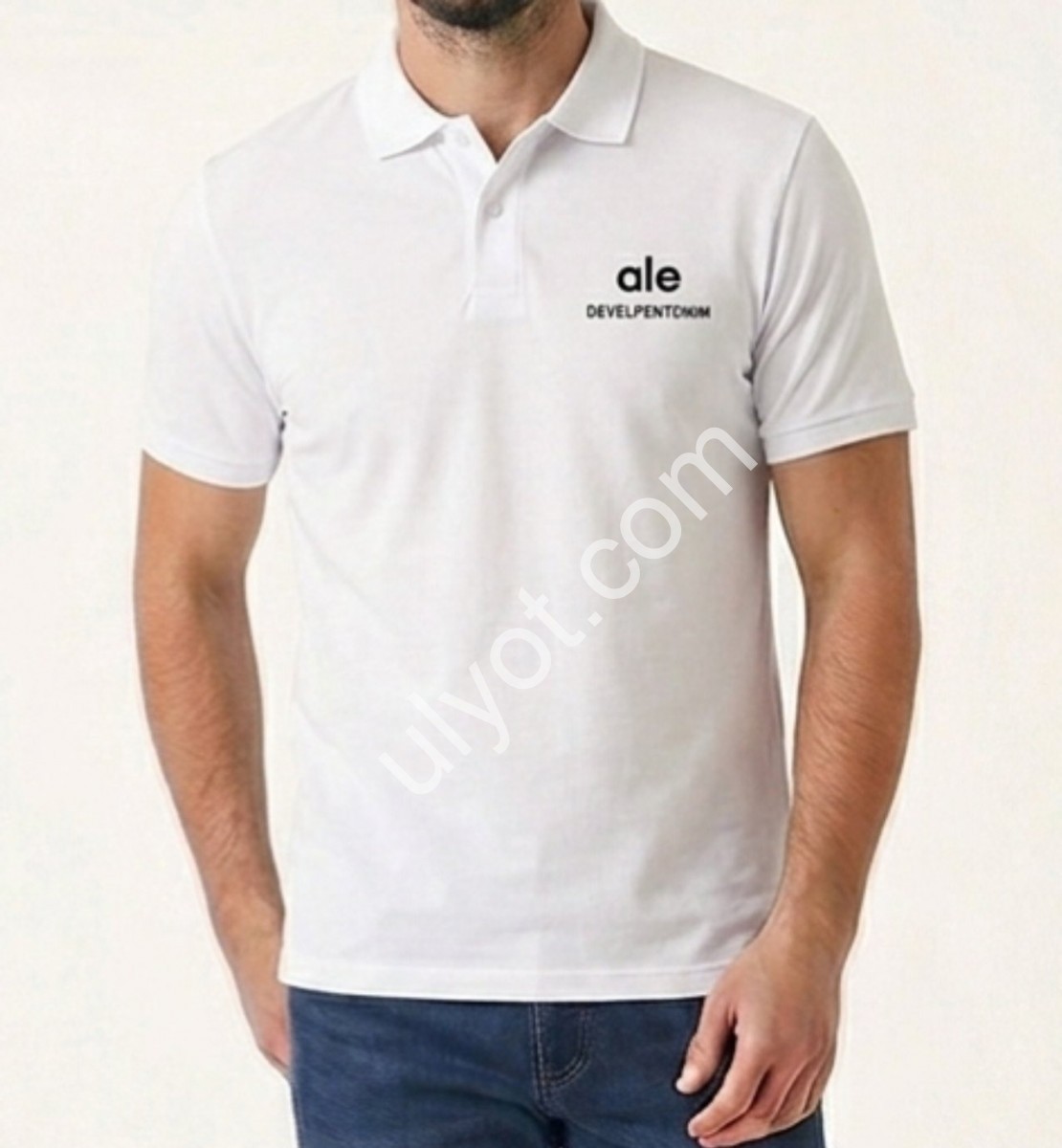 ФУТБОЛКА-ПОЛІ ALE (L-4XL) БІЛИЙ