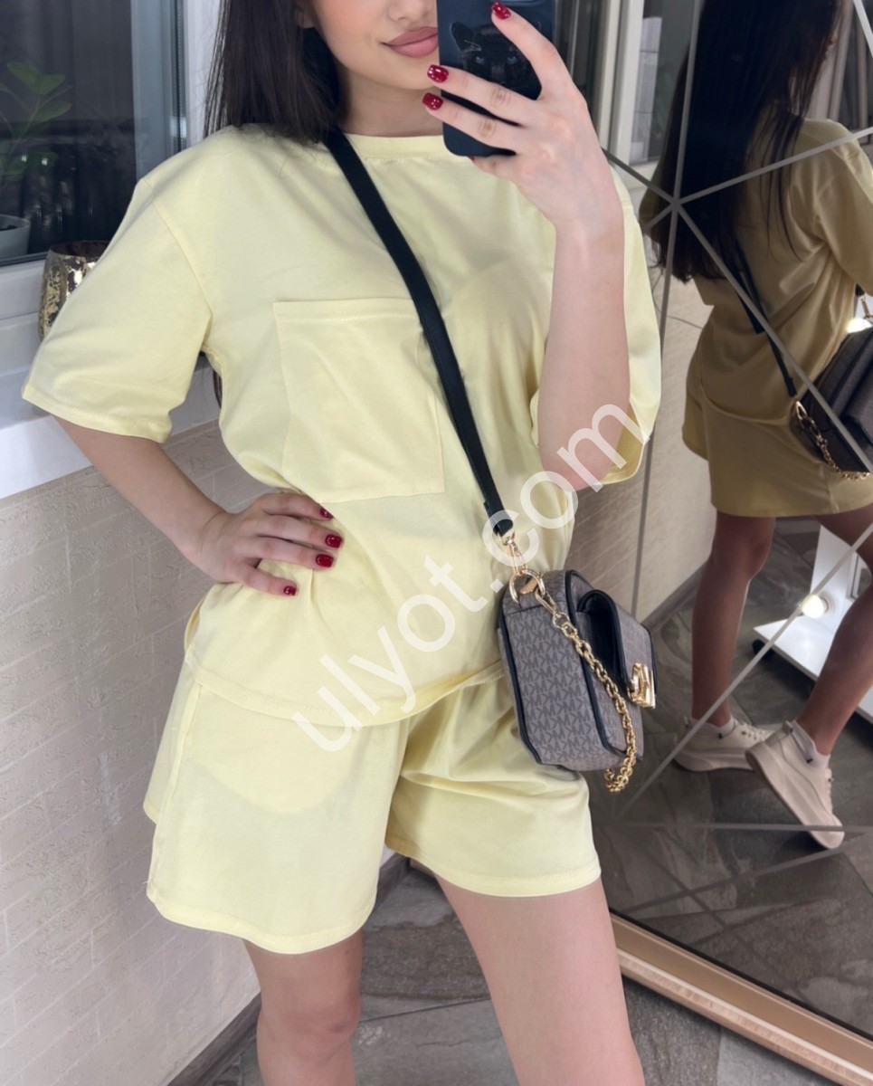 КОСТЮМ (42-50) ЛИМОННЫЙ 041