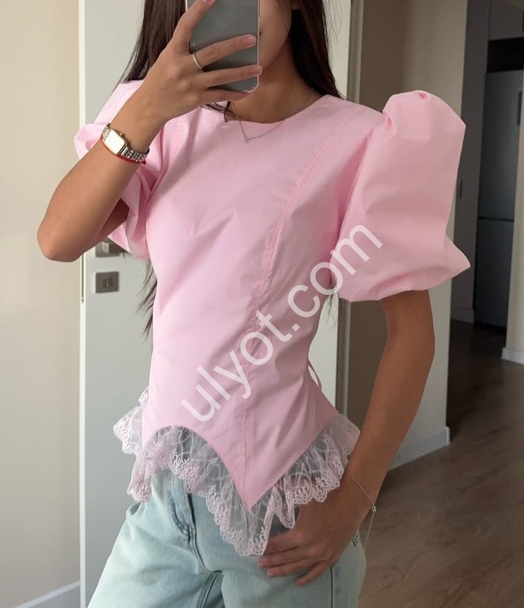 БЛУЗКА (42-48) РОЗОВЫЙ 312