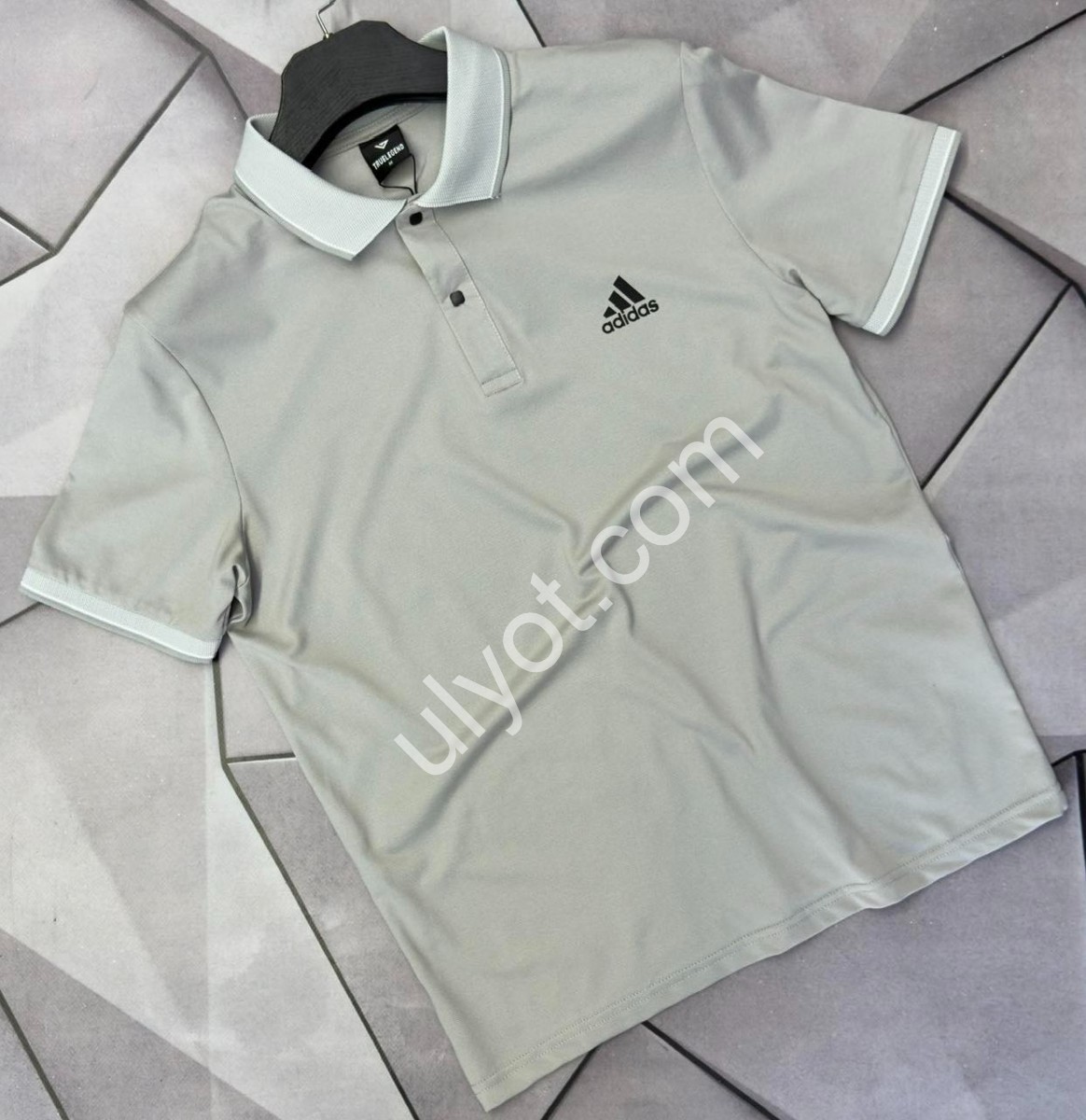 ФУТБОЛКА-ПОЛО A01 (S-2XL) СВ.СЕРЫЙ 