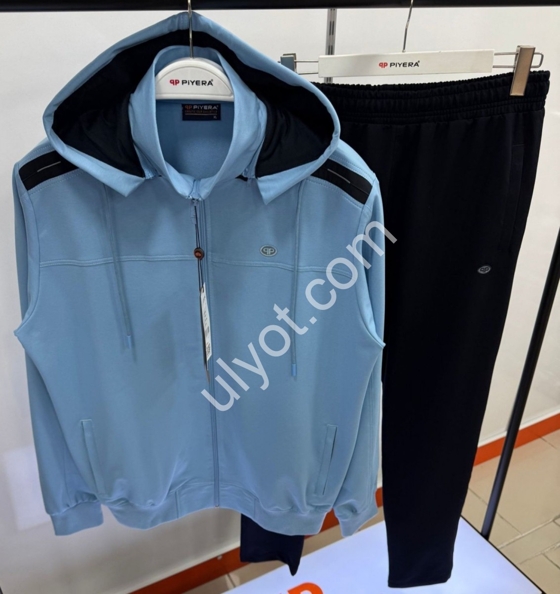 СПОРТ.КОСТЮМ PIYERA (XL-5XL) ПРЯМИЙ Блакитний 7827