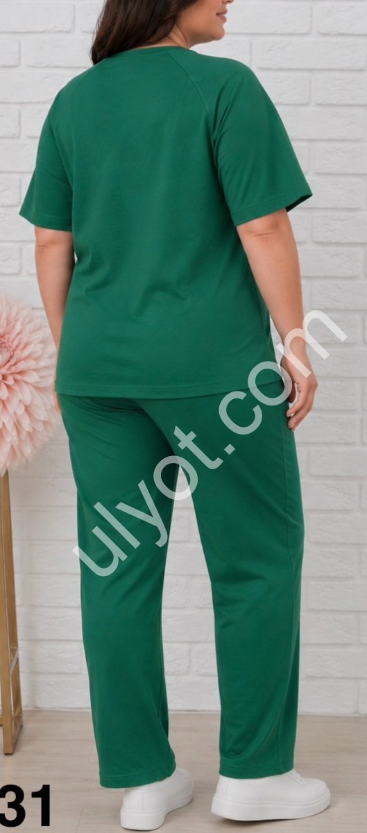 КОСТЮМ (XL-5XL) ЗЕЛЕНИЙ 4431